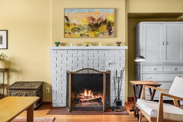 5515 Kaiser Rd, Sawyer, MI 49125 - detailed view of a fireplace and wood finished floors