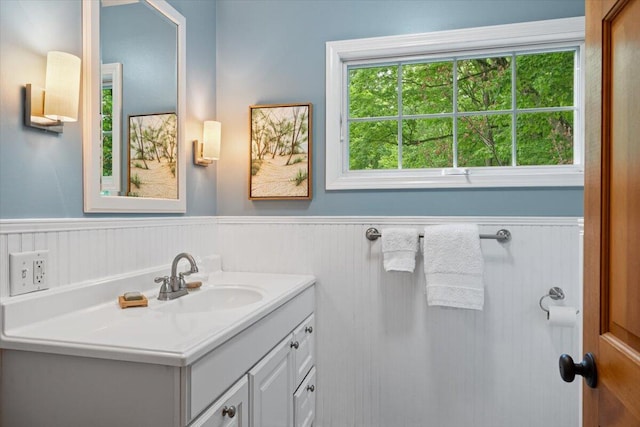 5515 Kaiser Rd, Sawyer, MI 49125 - bathroom featuring vanity and a wainscoted wall