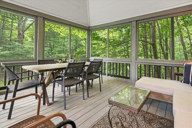 5515 Kaiser Rd, Sawyer, MI 49125 - sunroom / solarium featuring outdoor dining area