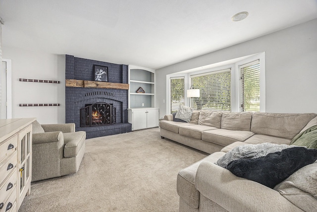 1440 Chevelle, Jenison, MI 49428 - carpeted living room featuring a brick fireplace