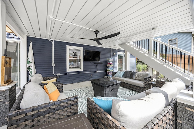 1440 Chevelle, Jenison, MI 49428 - view of patio with an outdoor living space and ceiling fan