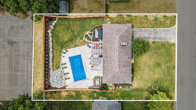 1440 Chevelle, Jenison, MI 49428 - aerial view of property's location with property boundaries highlighted and a pool area