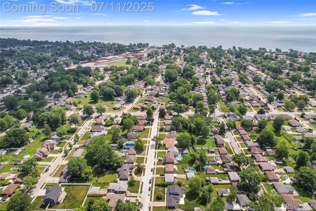 22222 Evergreen St, Macomb, MI 48082 - aerial perspective of suburban area featuring a large body of water