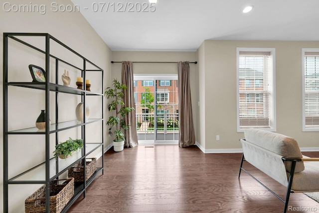 2825 Ridington Rd, Ann Arbor, MI 48105 - sitting room with wood finished floors and recessed lighting
