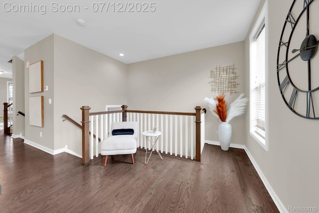 2825 Ridington Rd, Ann Arbor, MI 48105 - corridor featuring an upstairs landing, wood finished floors, and healthy amount of natural light