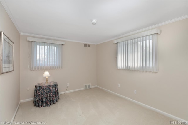 21600 Eastbrook Ct, Grosse Pointe Woods, MI 48236 - spare room with crown molding, carpet, and a smoke detector
