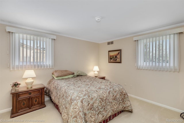 21600 Eastbrook Ct, Grosse Pointe Woods, MI 48236 - bedroom with carpet, multiple windows, and crown molding