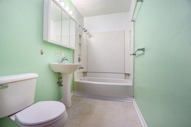 932 Parker Ave, Kalamazoo, MI 49008 - bathroom with bathtub / shower combination and tile patterned floors