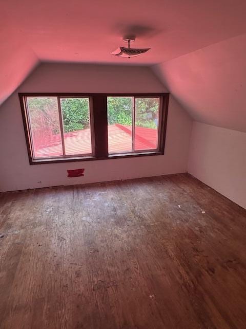 1675 E 8th St, White Cloud, MI 49349 - additional living space with vaulted ceiling and wood finished floors