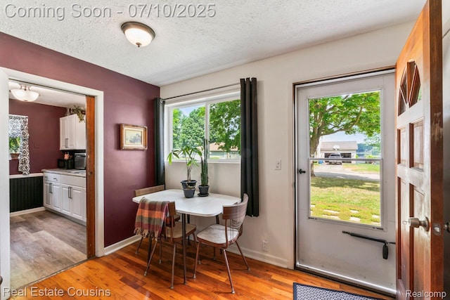135 Bevins St, Holly, MI 48442 - dining area featuring light wood-style floors and a textured ceiling