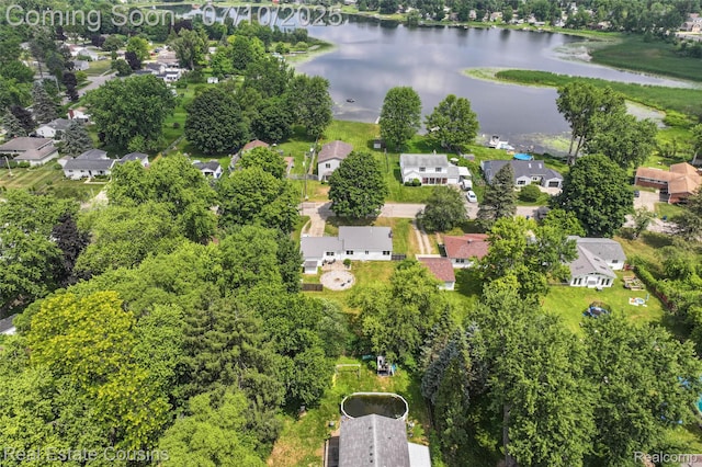 135 Bevins St, Holly, MI 48442 - aerial perspective of suburban area with a large body of water