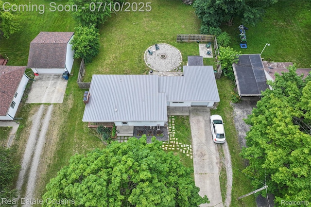 135 Bevins St, Holly, MI 48442 - view from above of property