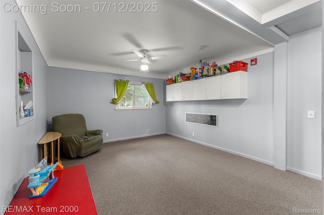 27055 Ann Arbor Trl, Dearborn Heights, MI 48127 - unfurnished room with a ceiling fan and carpet flooring