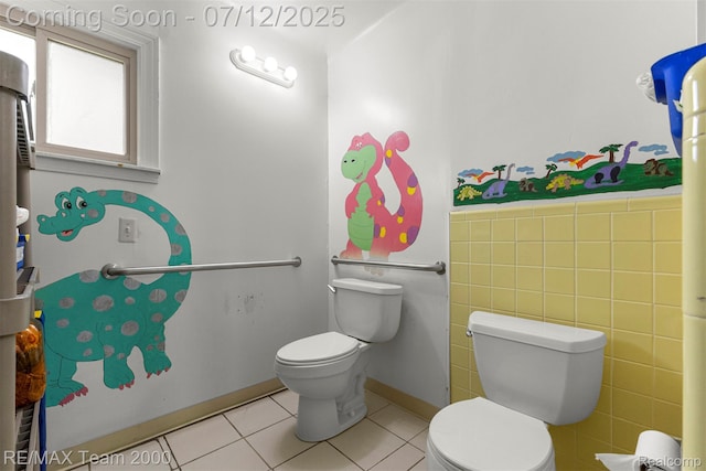 27055 Ann Arbor Trl, Dearborn Heights, MI 48127 - half bath with tile patterned flooring and a wainscoted wall