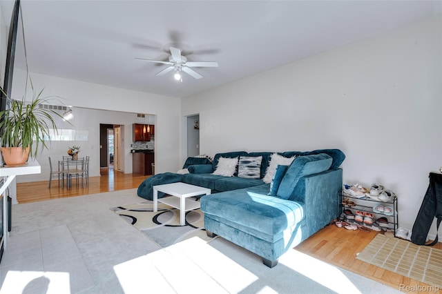 41666 Tera Ln, Novi, MI 48375 - living room with ceiling fan