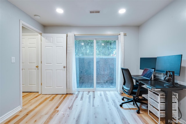 41666 Tera Ln, Novi, MI 48375 - home office with wood finished floors and recessed lighting