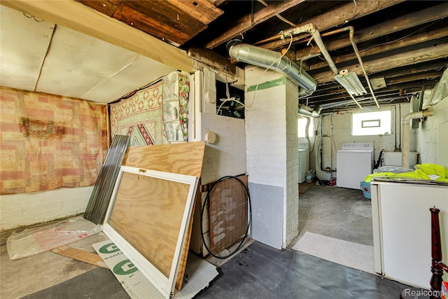 3875 Sobieski St, Hamtramck, MI 48212 - basement featuring washing machine and dryer