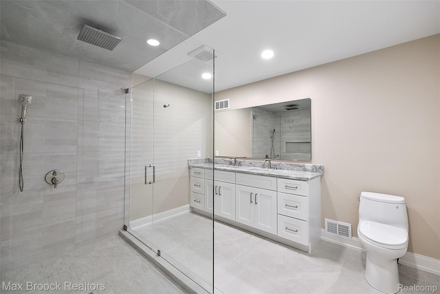 3546 Bloomfield Club Dr, Bloomfield Hills, MI 48301 - full bath featuring a shower stall, vanity, and recessed lighting