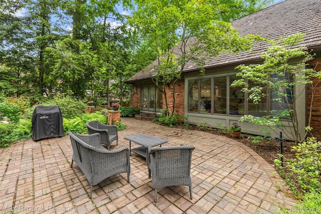 3546 Bloomfield Club Dr, Bloomfield Hills, MI 48301 - view of patio featuring a grill