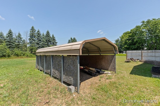 4875 Ferris Ave, Newaygo, MI 49337 - view of outdoor structure featuring a carport