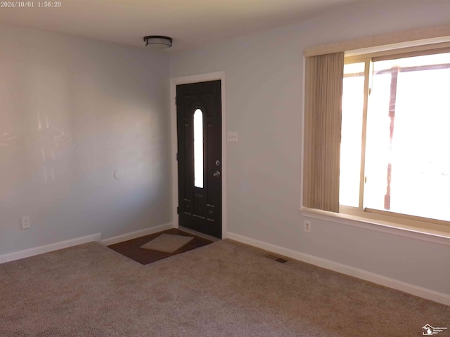 27354 Oakcrest Dr, Brownstown, MI 48183 - foyer featuring plenty of natural light and carpet flooring