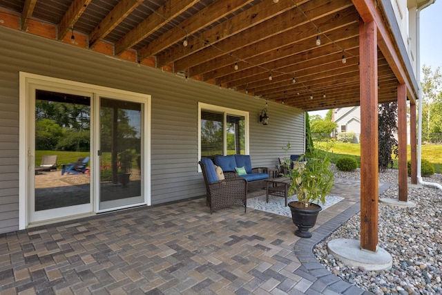 12529 E Tuscola Rd, Frankenmuth, MI 48734 - view of patio featuring an outdoor hangout area
