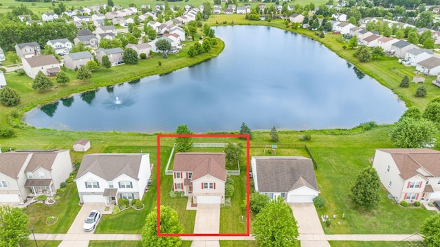 3244 Pine Run Dr, Swartz Creek, MI 48473 - aerial perspective of suburban area featuring a nearby body of water and property boundaries highlighted