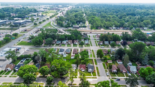 20510 Rosemont Ave, Detroit, MI 48219 - aerial overview of property's location with nearby suburban area