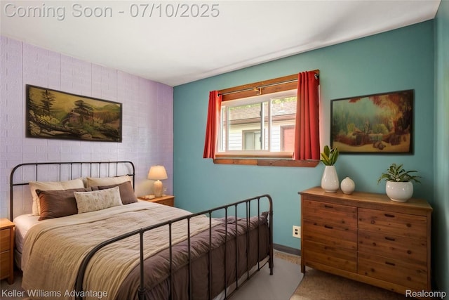 7536 Arcola St, Westland, MI 48185 - bedroom featuring an accent wall and carpet flooring