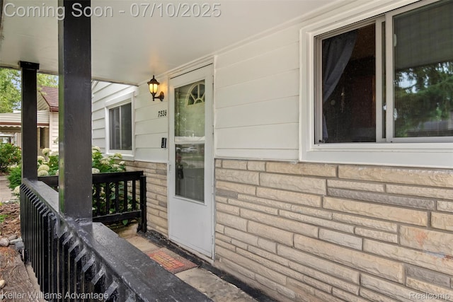 7536 Arcola St, Westland, MI 48185 - property entrance featuring a porch