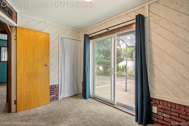 7536 Arcola St, Westland, MI 48185 - carpeted empty room featuring wooden walls