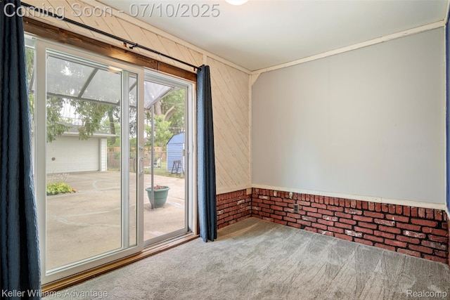 7536 Arcola St, Westland, MI 48185 - carpeted empty room featuring wooden walls