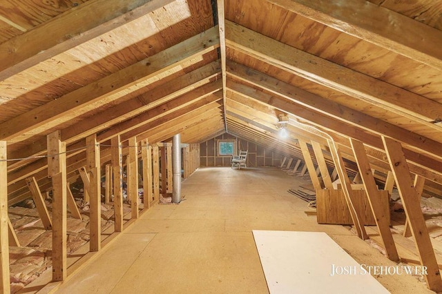 678 Pierce Rd, Plainwell, MI 49080 - view of unfinished attic
