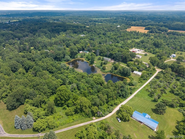 2650 N Lake George Rd, Metamora, MI 48455 - bird's eye view of a nearby body of water and a forest