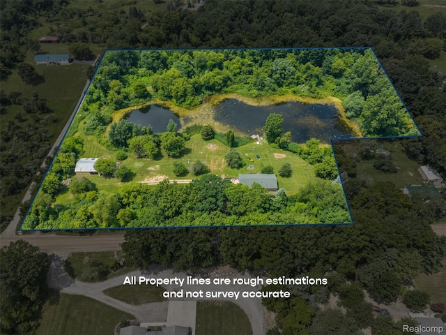 2650 N Lake George Rd, Metamora, MI 48455 - aerial overview of property's location featuring property parcel outlined