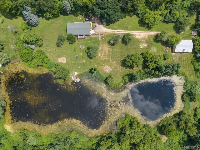 2650 N Lake George Rd, Metamora, MI 48455 - aerial view of property and surrounding area with a large body of water