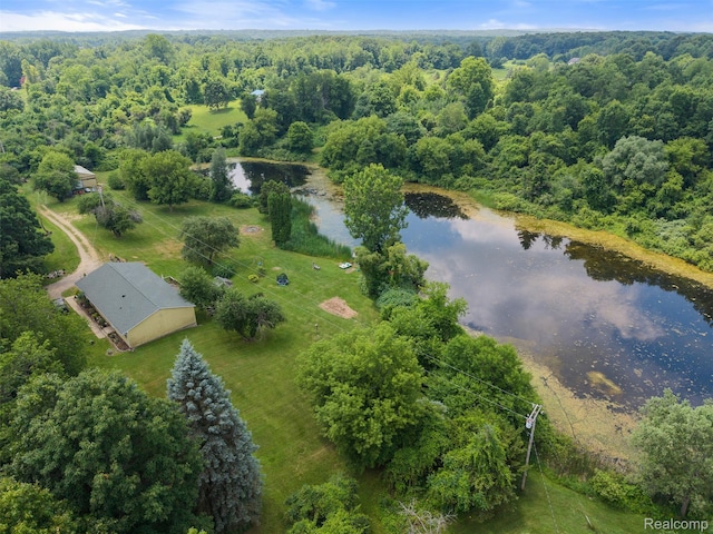 2650 N Lake George Rd, Metamora, MI 48455 - bird's eye view of a large body of water and a forest