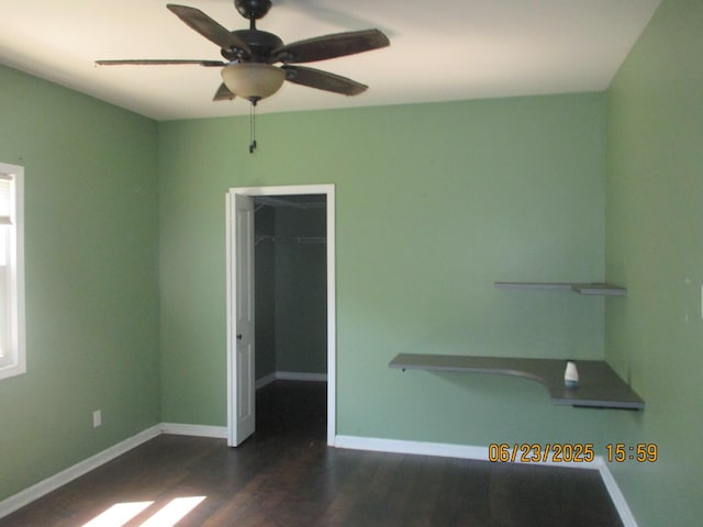 112 E Green St, Hastings, MI 49058 - unfurnished room with ceiling fan and wood finished floors