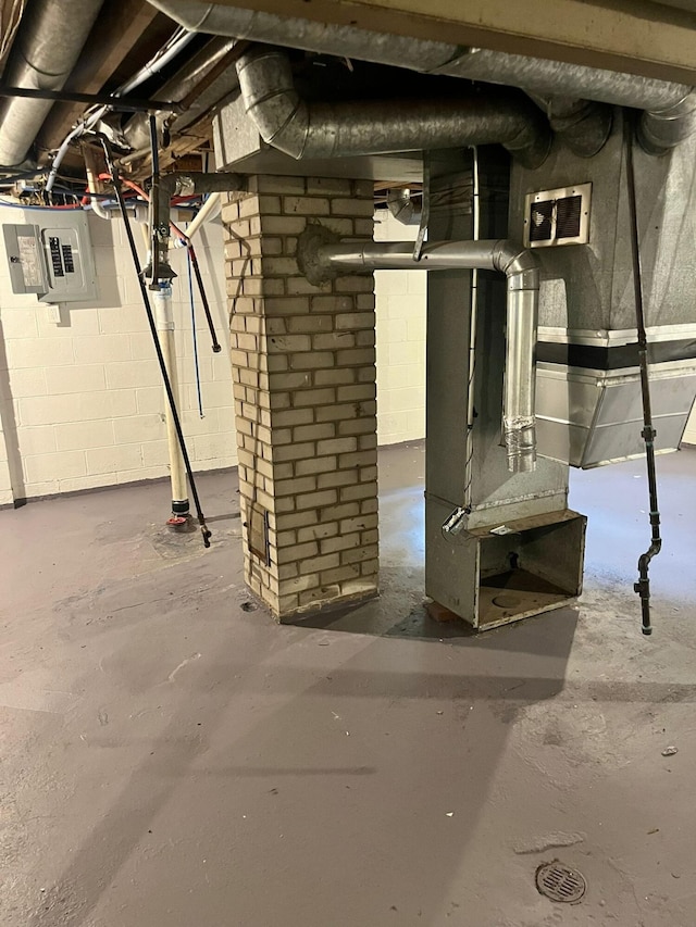 20174 San Juan Dr, Detroit, MI 48221 - unfinished basement featuring electric panel