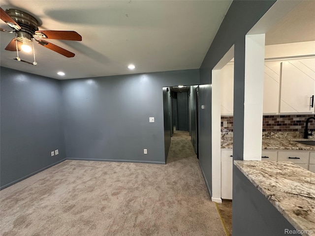18455 Centralia, Redford, MI 48240 - carpeted spare room featuring a ceiling fan and recessed lighting