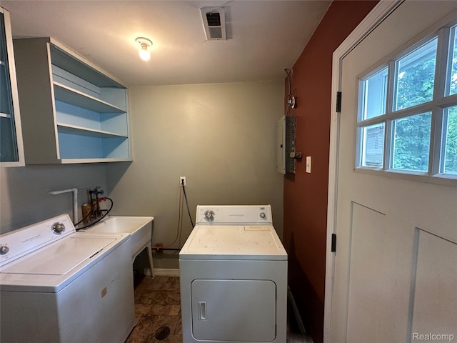 18455 Centralia, Redford, MI 48240 - washroom featuring washer and clothes dryer and electric panel