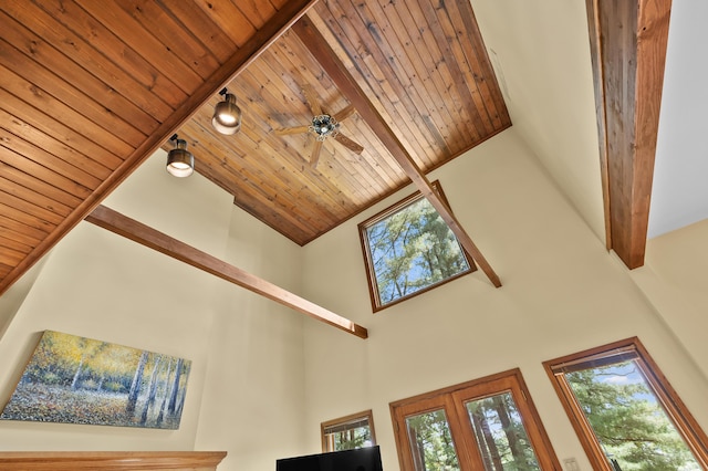 630 N 2nd St, Kalamazoo, MI 49009 - detailed view of wood ceiling and ceiling fan