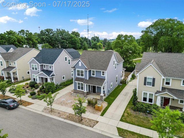 482 Wilson St, Ferndale, MI 48220 - aerial perspective of suburban area