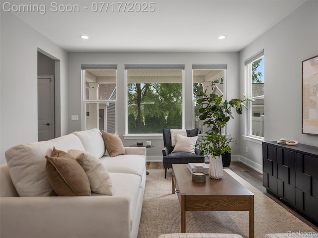 482 Wilson St, Ferndale, MI 48220 - living area featuring wood finished floors and recessed lighting