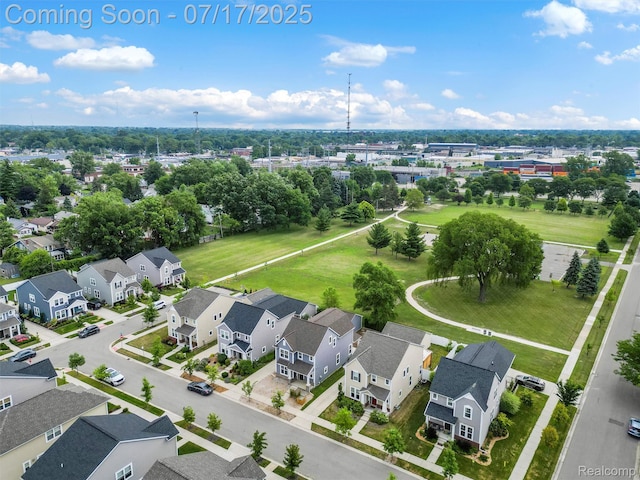 482 Wilson St, Ferndale, MI 48220 - aerial perspective of suburban area with a tree filled landscape