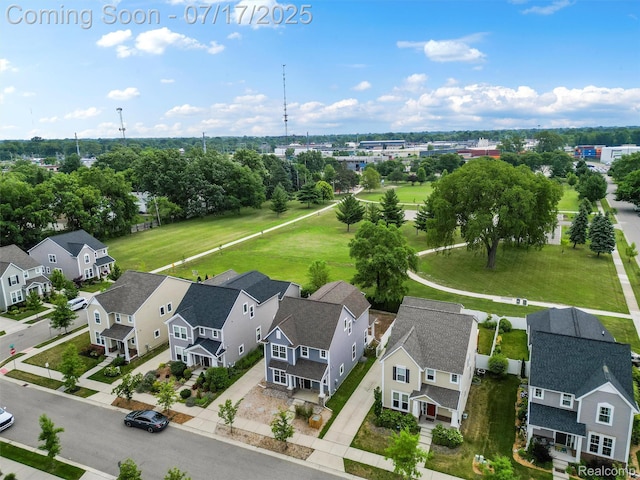 482 Wilson St, Ferndale, MI 48220 - bird's eye view of a tree filled landscape