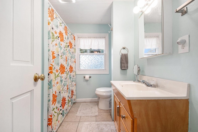 2430 140th Ave, Dorr, MI 49323 - full bath with vanity, tile patterned flooring, and a shower with shower curtain
