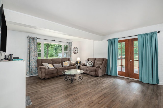 2430 140th Ave, Dorr, MI 49323 - living room with wood finished floors and french doors
