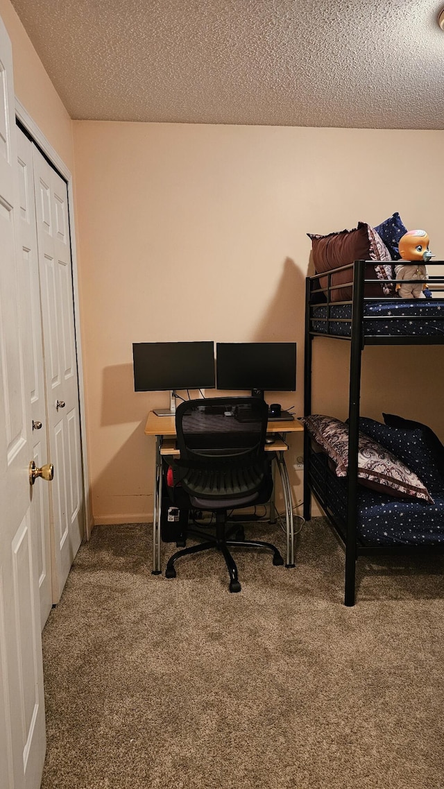 157 Carson Dr Unit 175, Westland, MI 48185 - carpeted home office featuring a textured ceiling