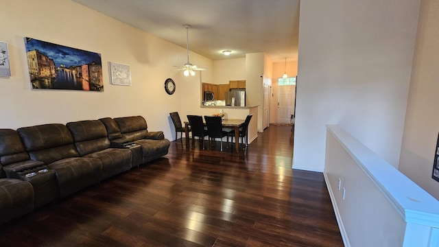 157 Carson Dr Unit 175, Westland, MI 48185 - living room with wood-type flooring and a ceiling fan